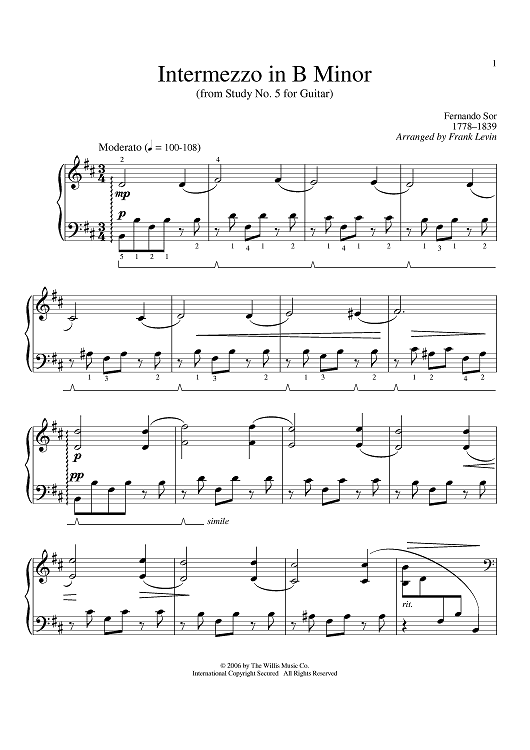 Intermezzo In B Minor