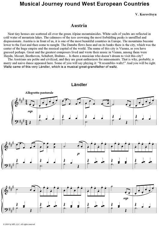 Musical Journey.  1. Austria. Ländler