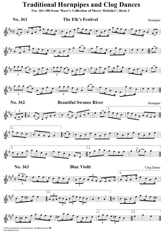 Nos. 361-380: Hornpipes and Clog Dances