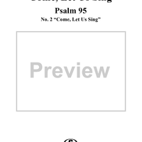 Come, Let Us Sing (Psalm 95), Op. 46: No. 2, Come, Let Us Sing