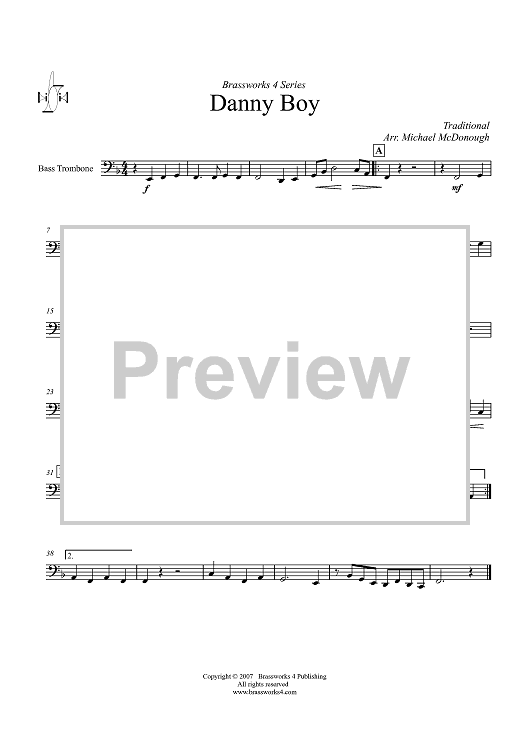 Danny Boy - Bass Trombone