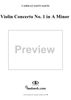Violin Concerto No. 1 in A Minor, Op.20 - Piano Score