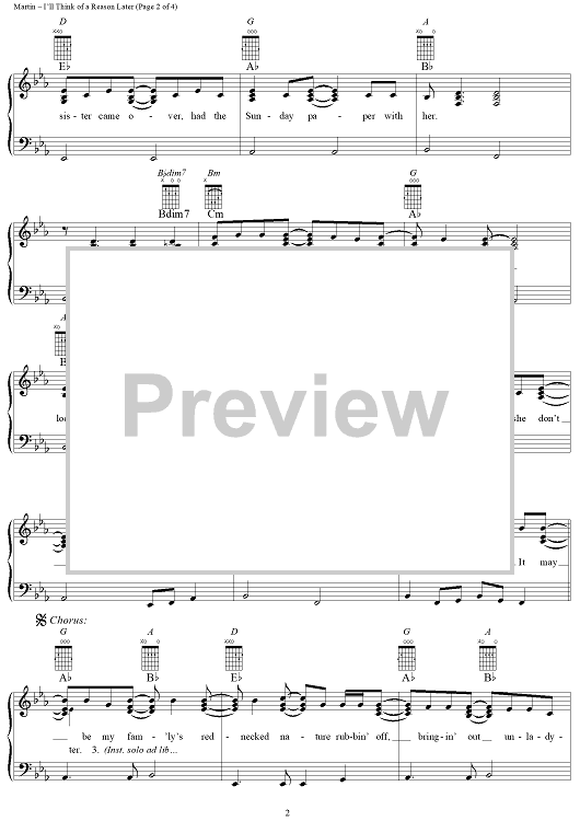 I'll Think of a Reason Later