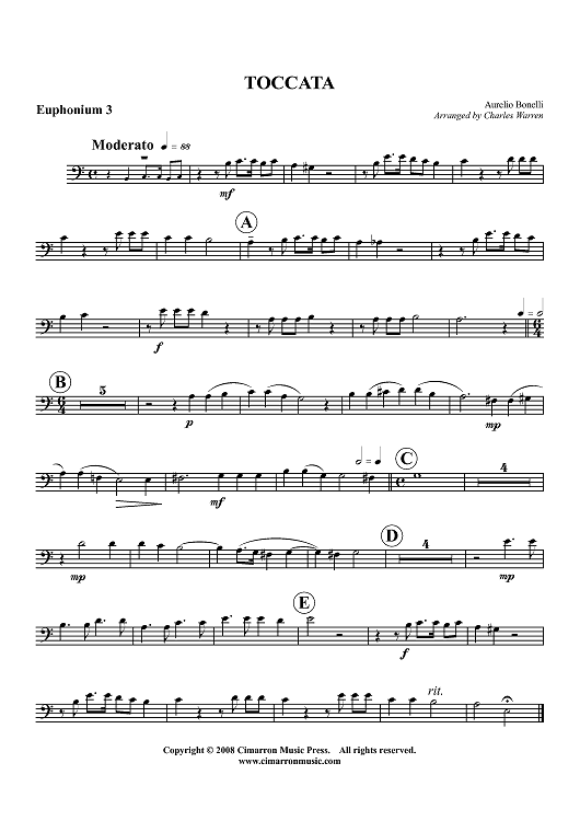 Toccata - Euphonium 3 BC/TC