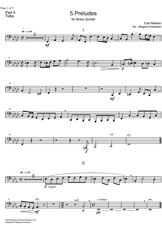 5 Preludes - Tuba