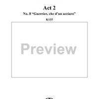 Recitative and Aria: Guerrier, che d'un acciaro, No. 8 from "Lucio Silla", Act 2 - Full Score