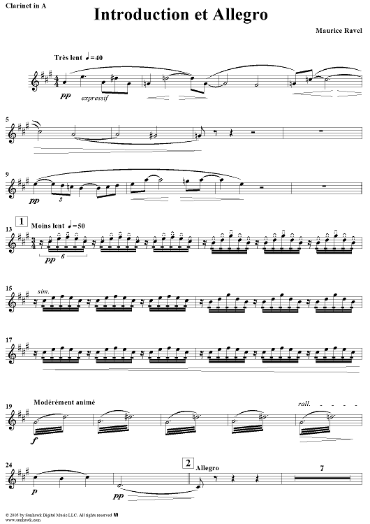 Introduction and Allegro - Clarinet