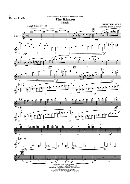 The Klaxon - Clarinet 1 in Bb