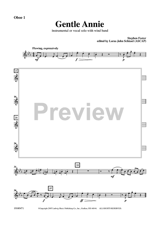 Gentle Annie - Oboe 1