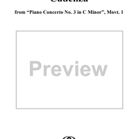 Cadenza to 1st Movt. of Piano Concerto No. 3 in C Minor, Op. 37