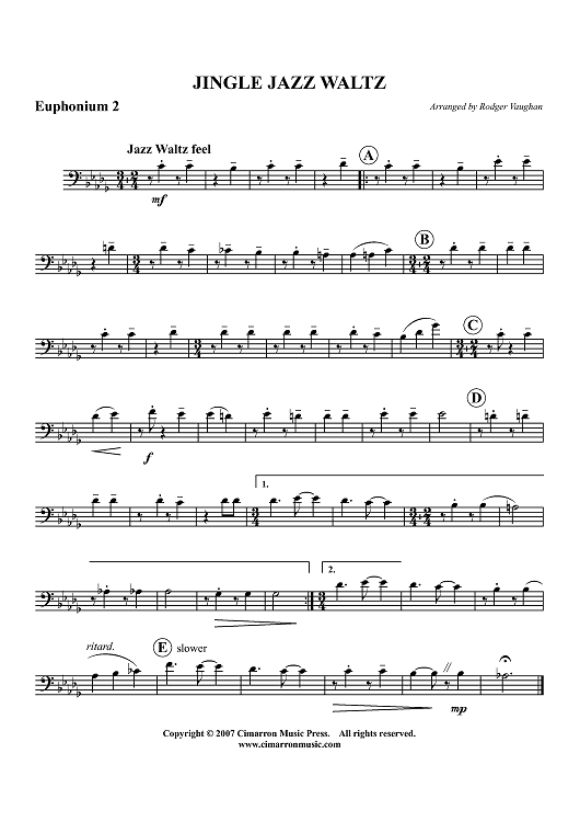 Jingle Jazz Waltz - Euphonium 2 BC/TC