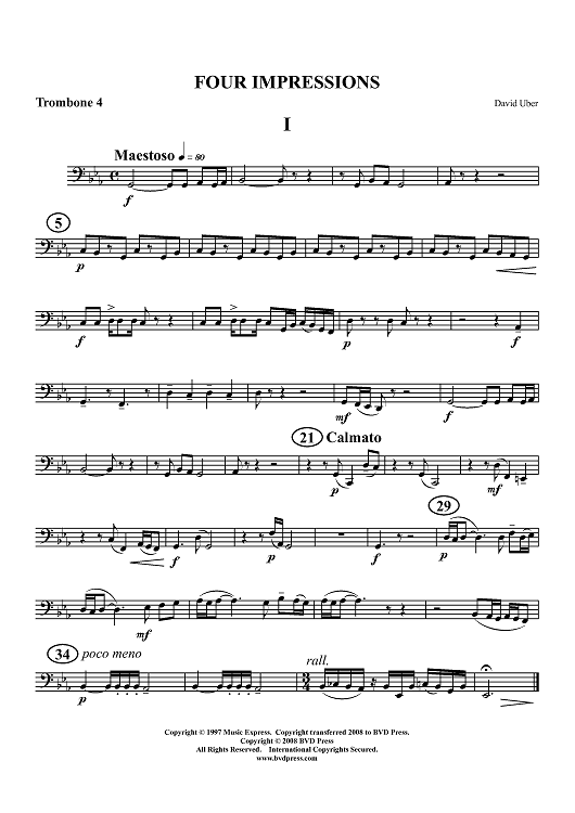 Four Impressions (Suite) - Trombone 4