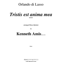 Tristis est anima mea - Introductory Notes