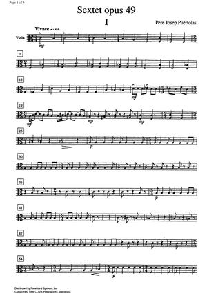 Sextet opus 49 - Viola