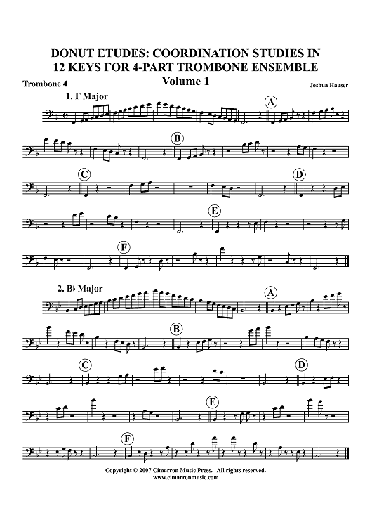Donut Etudes: Coordination Studies, Volume 1 - Trombone 4