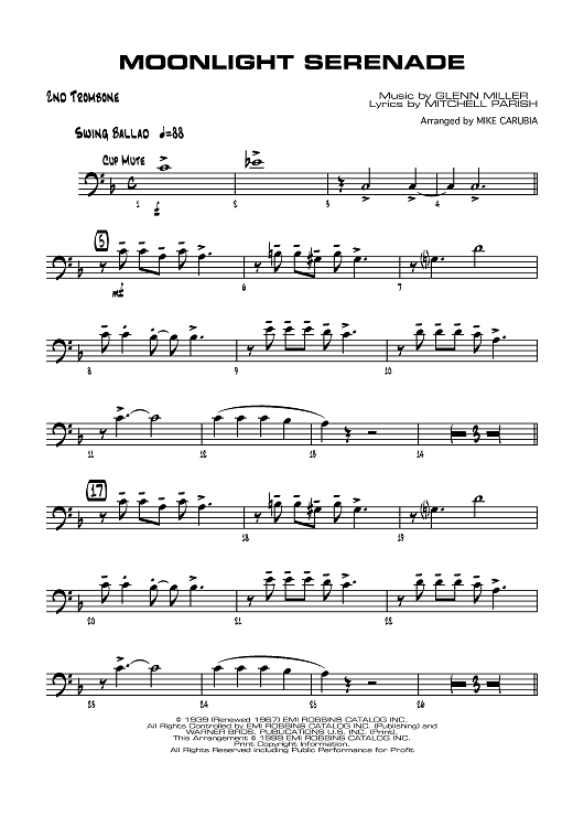 Moonlight Serenade - Trombone 2