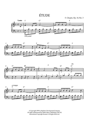 Etude in F Major, Op. 10, No. 3 (originally E Major)