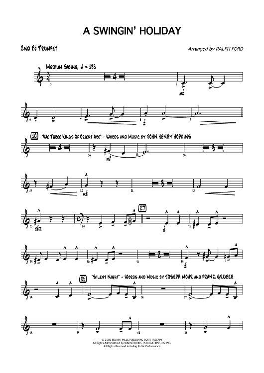 A Swingin' Holiday - B-flat Trumpet 2