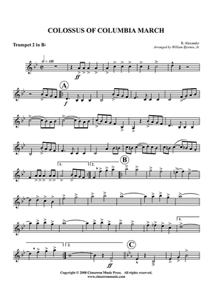 Colossus of Columbia - Trumpet 2 in B-flat