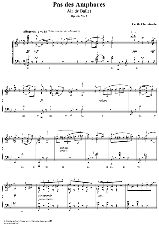 Pas des Amphores, Op. 37, No. 2