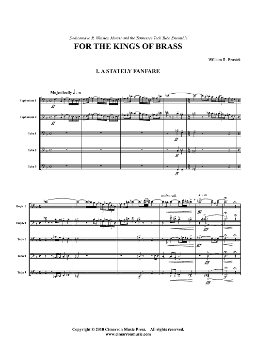 For the Kings of Brass - Score