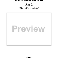 La Cenerentola, Act 2, Recitativo e Temporale - Vocal Score