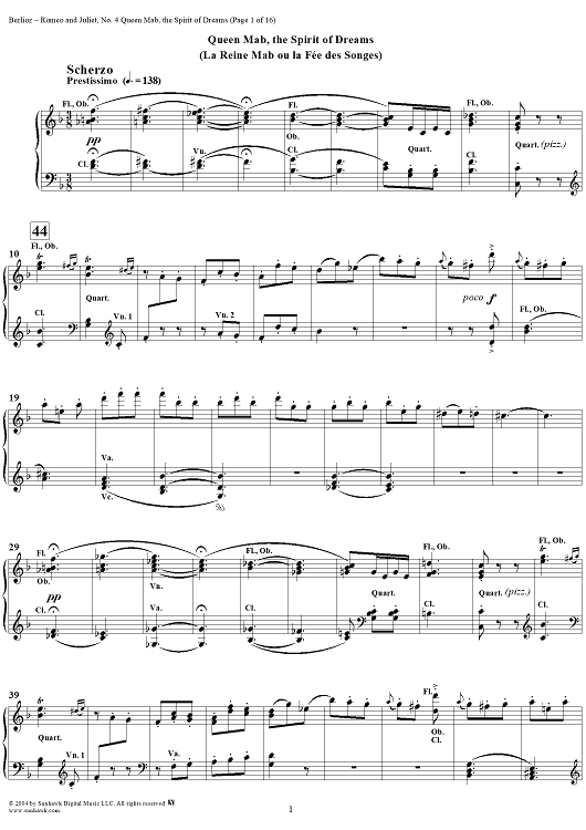 Romeo and Juliet, No. 4. Queen Mab, the Spirit of Dreams