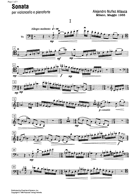 Sonata - Cello