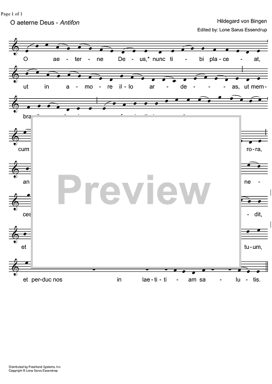 O Aeterne Deus-Antifon
