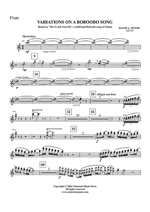 Variations on a Boboobo Song - Flute