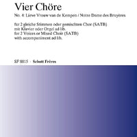 Vier Chöre - Choral Score