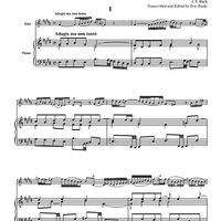 Sonata in E Major, BWV 1035 - Piano Score