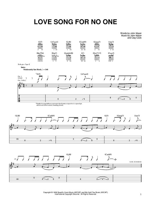 Love Song For No One