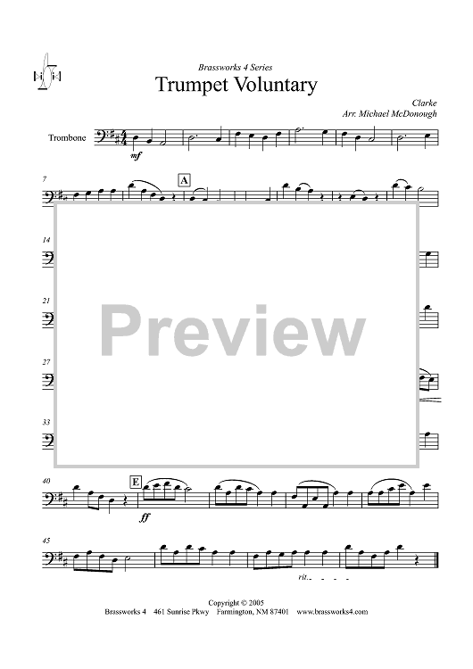 Trumpet Voluntary - Trombone