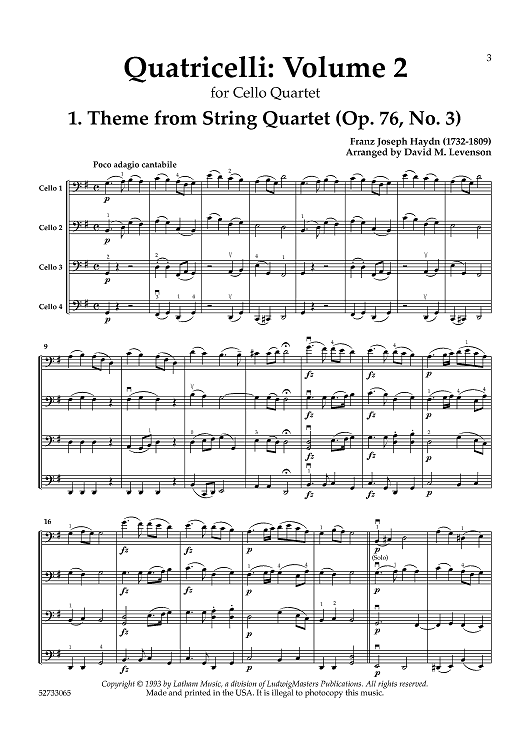 Quatricelli: Volume II - Score