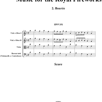Music for the Royal Fireworks, No. 2: Bourree - Score