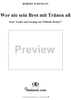 Lieder und Gesänge aus Wilhelm Meister, Op. 98a, No. 4 - Wer nie sein Brot mit Tränen aß - No. 4 from "Lieder and Songs from Wilhelm Meister"  op. 98a