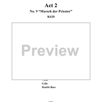 "Marsch der Priester" and "Adagio", No. 9 from  "Die Zauberflöte", Act 2 (K620) - Full Score