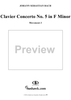 Clavier Concerto No. 5 in F Minor, Movement 3 - Score