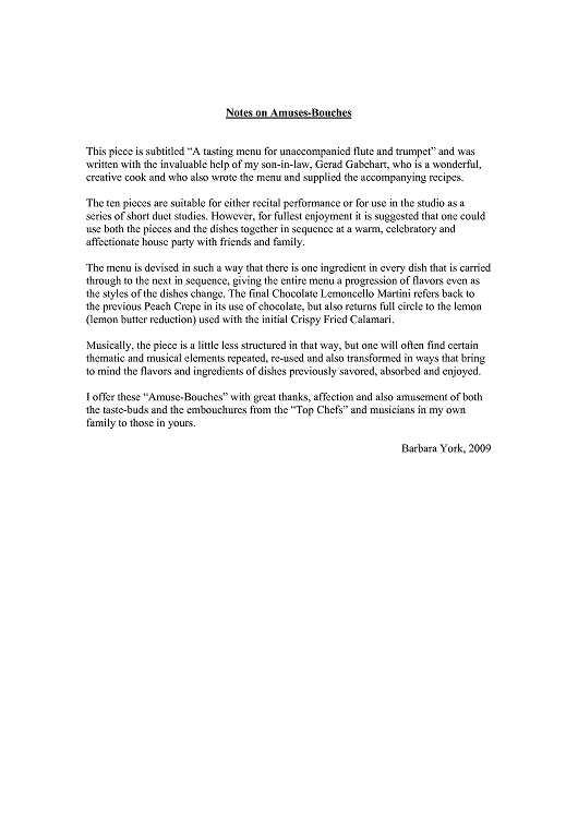 Amuses-Bouches - Flute