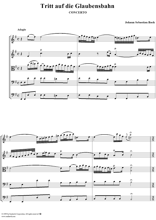 Tritt auf die Glaubensbahn, BWV152