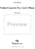 Violin Concerto No. 1, Movement 1 - Piano Score