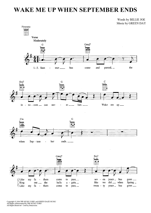 Wake Me Up When September Ends