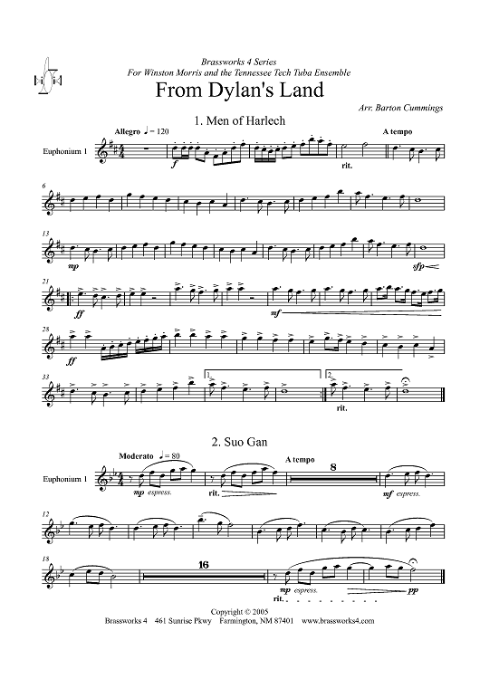 From Dylan's Land - Euphonium 1 TC