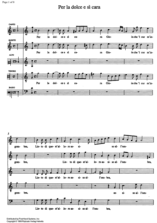 Per la dolce e sì cara