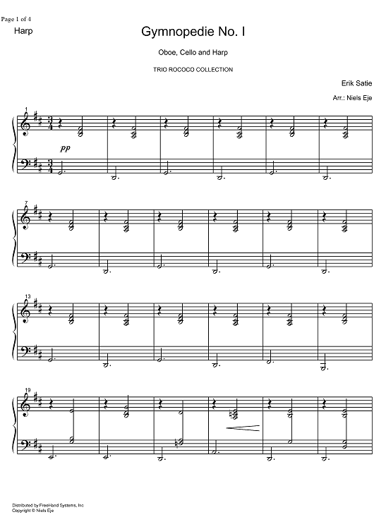 Gymnopedie No. 1 - Harp