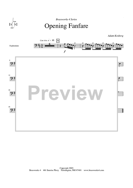 Opening Fanfare - Euphonium