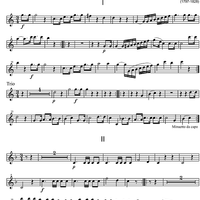 Minuet C Major D2d - Clarinet 1