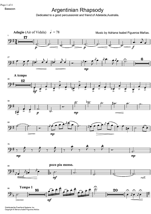 Argentinian Rhapsody - Bassoon