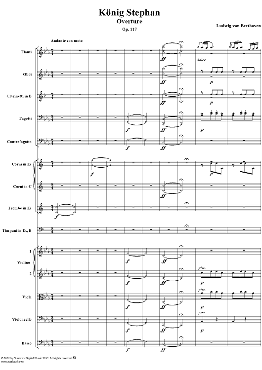 Overture from "König Stephan", Op. 117 - Full Score